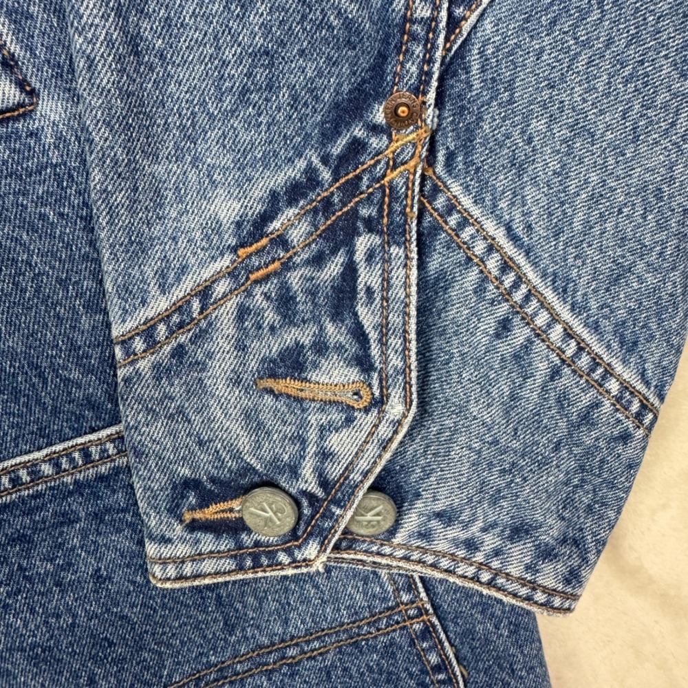 Calvin Klein Engine Jacket Denim Barn Chore Coat 90s NWT XL Deadstock Rare - Picture 9 of 15